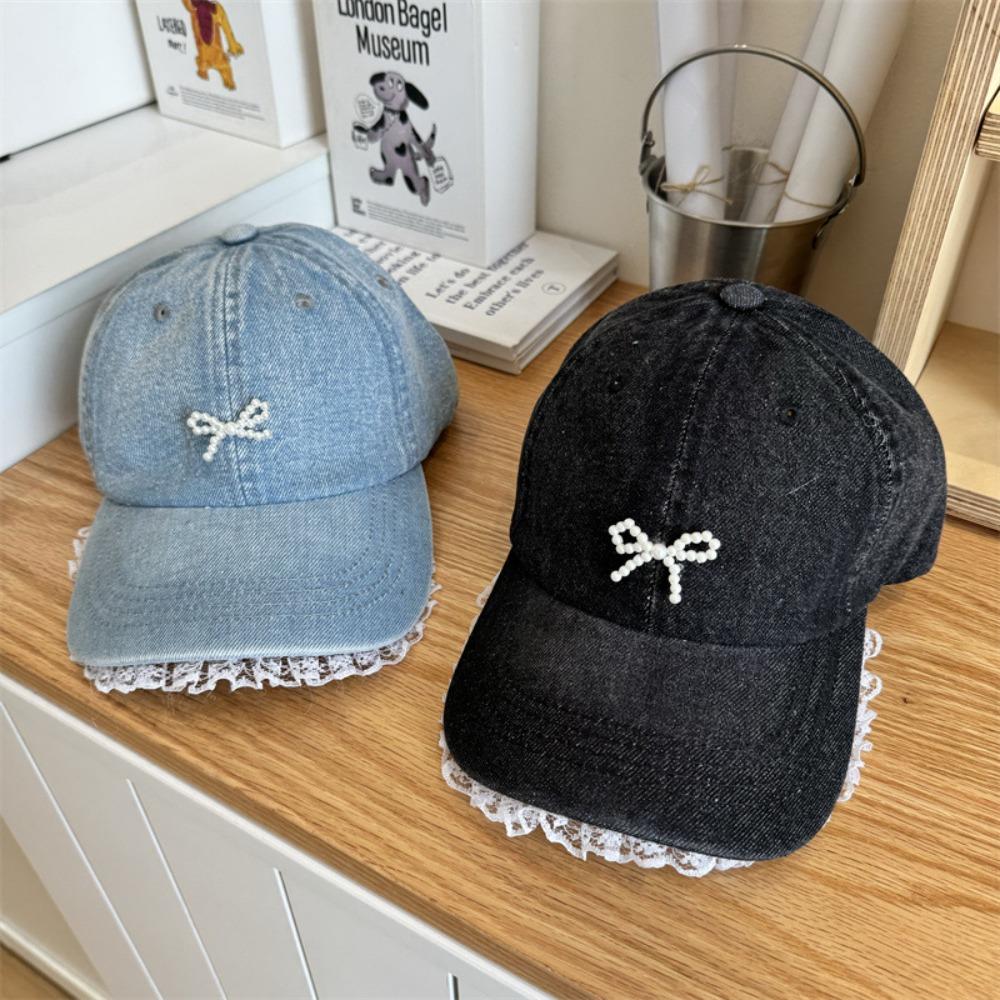 Fashion Sun Protection Bow Lace Baseball Hats Adjustable Windproof Hip Hop Hat Breathable Cowboy Sunscreen Hats Men Women