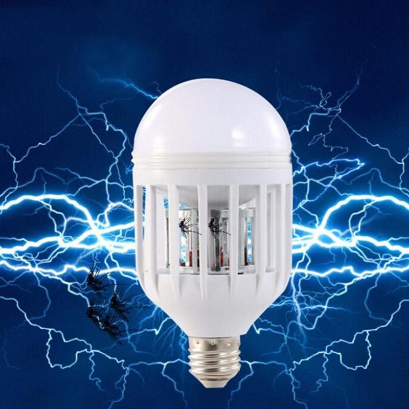 Led Bulb E27/B22 15W Anti-Mosquito Insect Zapper Flying Moths Killer Light Lamp