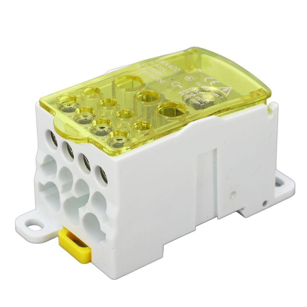 690V Terminal Block Junction Box 400A Red Blue Yellow Green DIN Rail Distribution Box Power Distribution Box
