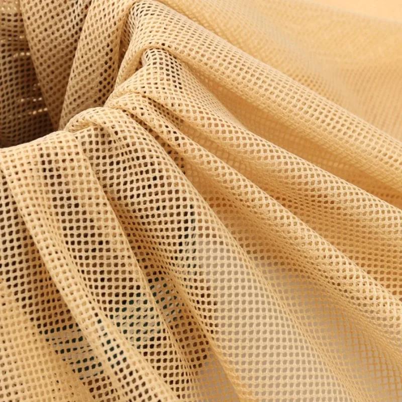 155x45cm Low-stretch 2x2 Polyester Honeycomb Mesh Fabric For Sewing T-shirt Sports Wear Knitted Lining Fabric Cloth TJ10226