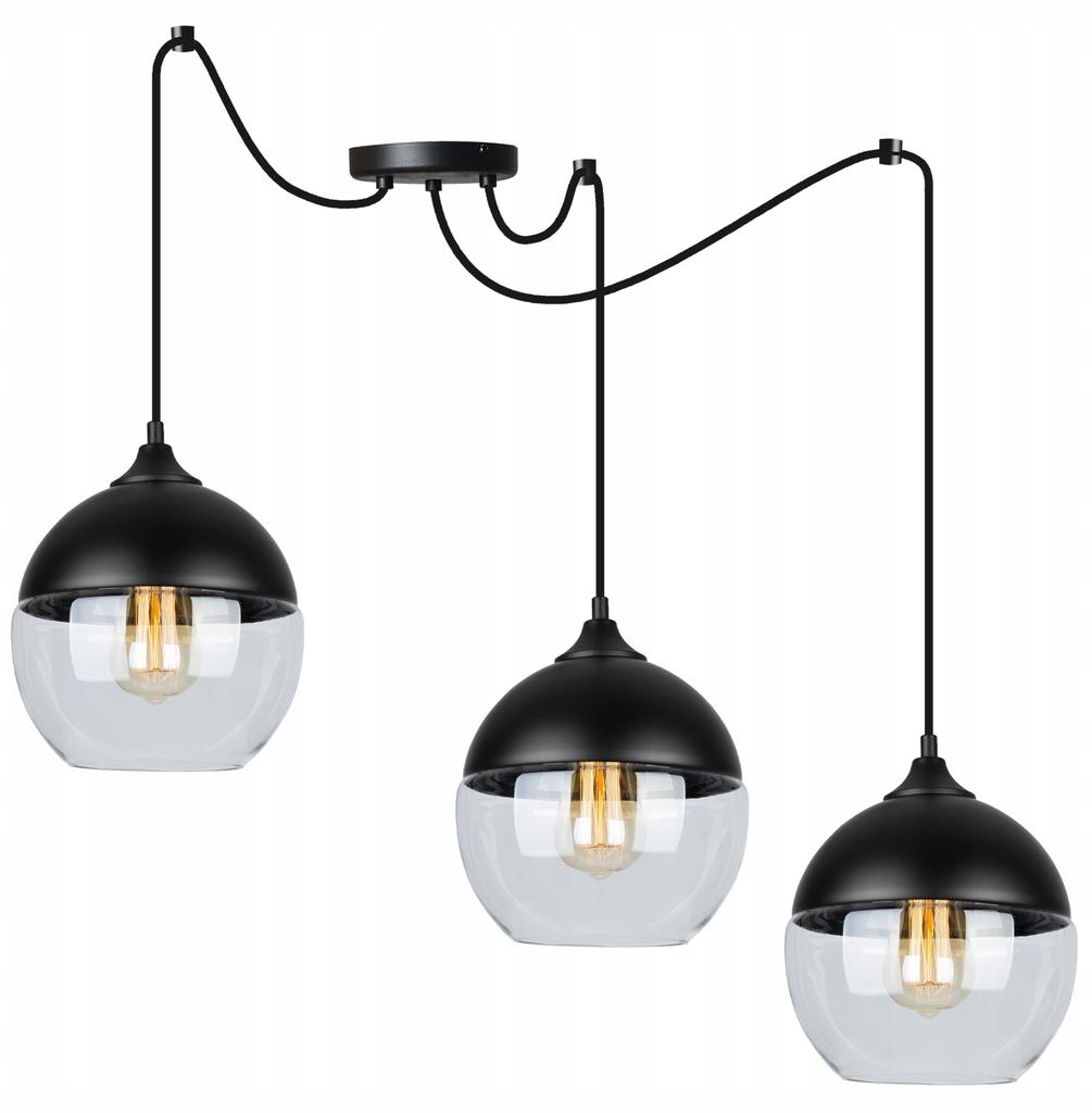 ELEGANT SPIDER HÄNGELAMPE GLAS-SCHIRM