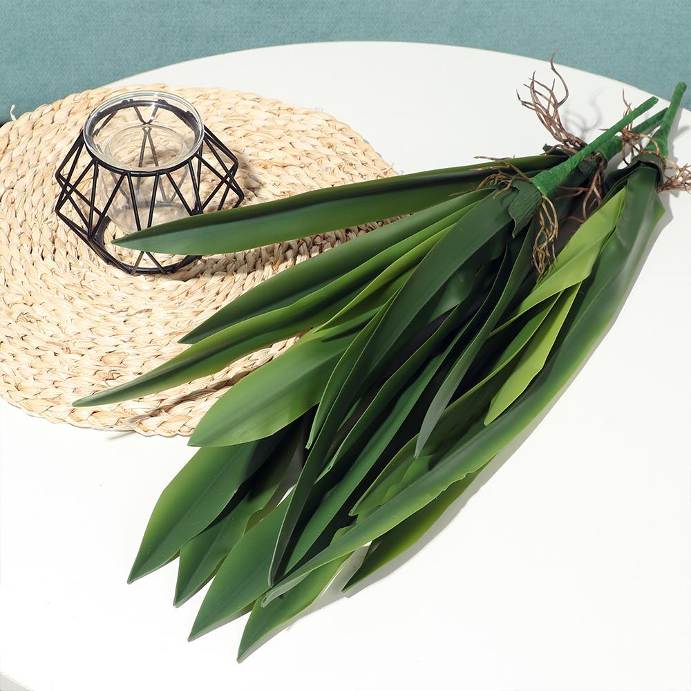 5/7/10 Real Touch Artificial Orchid Leaf Silicon Feel Leafs Butterfly Orchid Flower Home Decorative Grass Arrangements Plant