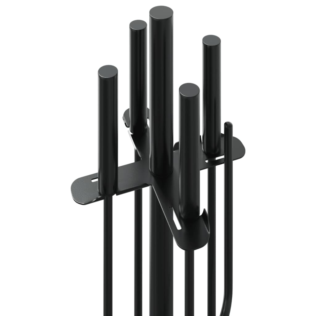 Vidaxl 5-Częściowy Zestaw Akcesoriów Do Kominka, 18X66 Cm, Stal