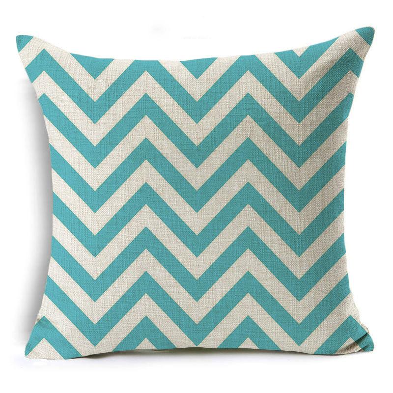 Geometric Cushion Cover Creative Simple Office Linen Pillow Case Modern Style Waist