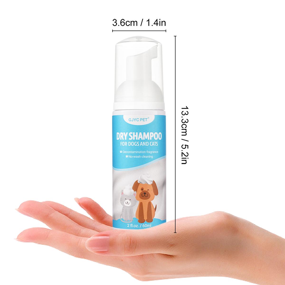 Rinse Free Licking Safe Gentle Pet Dry Cleaning Foam - pH Balanced Deodorising Non Sticky Refreshing Cat Dog Shampoo