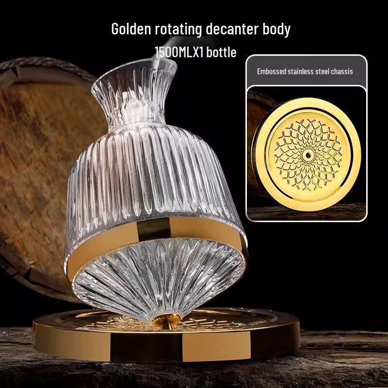 

Rotating Crystal Wine Decanter