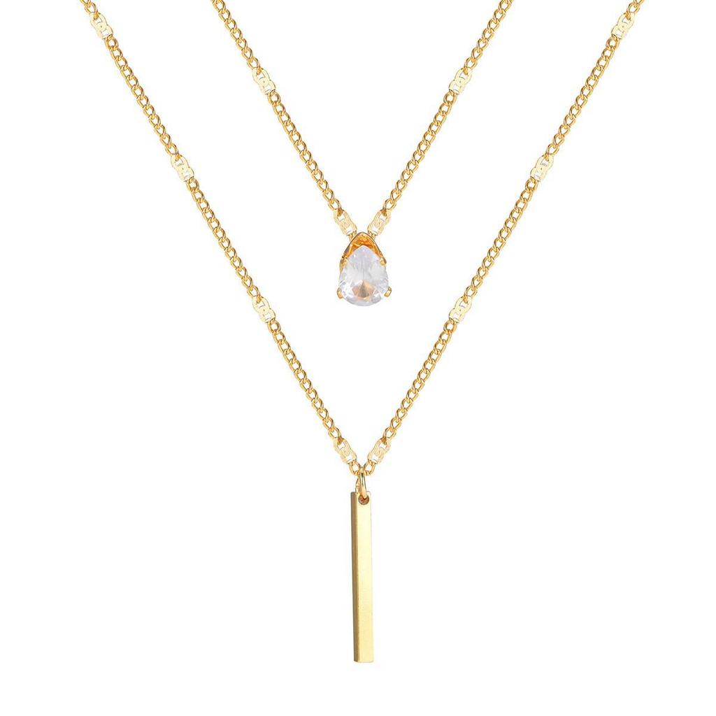 Trendiges europäisches & amerikanisches dreilagiges Münzanhänger-Halskettenset mit Schlangenknochenkette für Damen