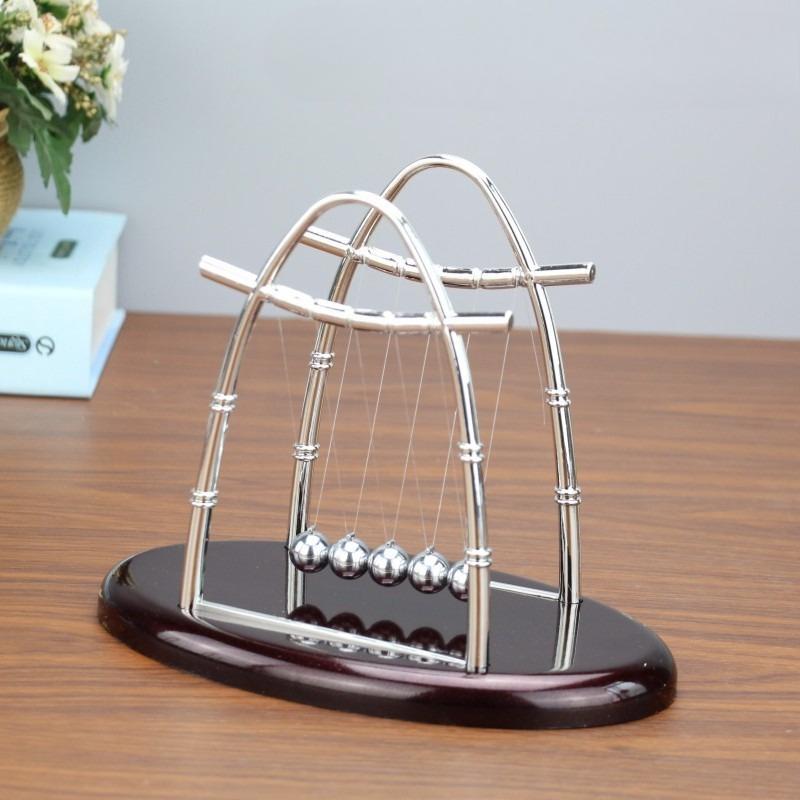 Newton Cradle Balance Steel Balls Perpetual Motion Collision Ball School Teaching Physics Science Pendulum Toy Home Decoration