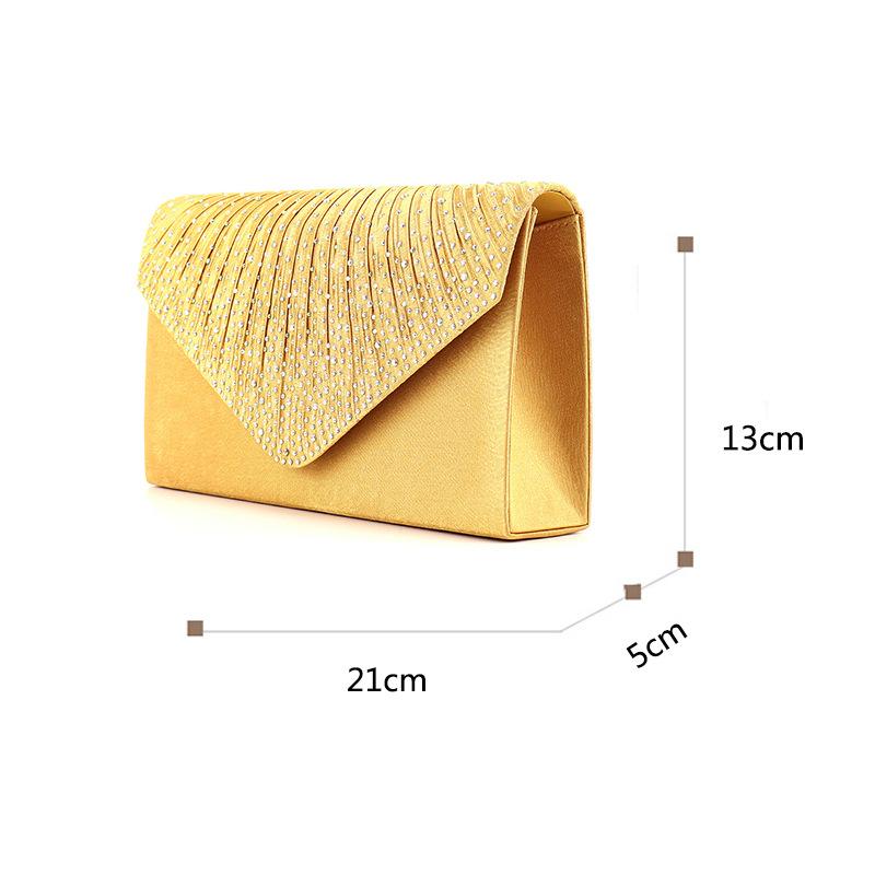 

Women Chain Crossbody Bag Diamond Embellishment Shines Envelope Bag Lady Trendy Cluthes Luxury Temperament Shoulder Bag Handbag жовтий