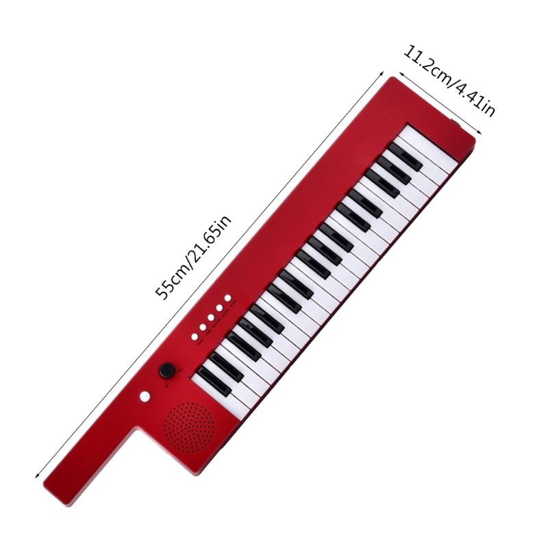 Kids Piano Keyboard, 37 Keys Electronic Keyboard Portable Musical Piano with Microphone and Power Connector for Boy Girl