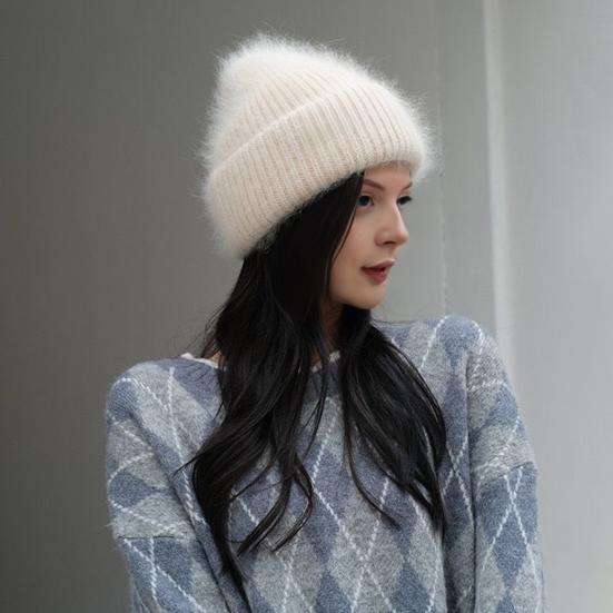 Wool Knit Hat Solid Color Seamless Winter Skull Cap Outdoor Sports Fishing Skiing Hiking Snowboarding Hat