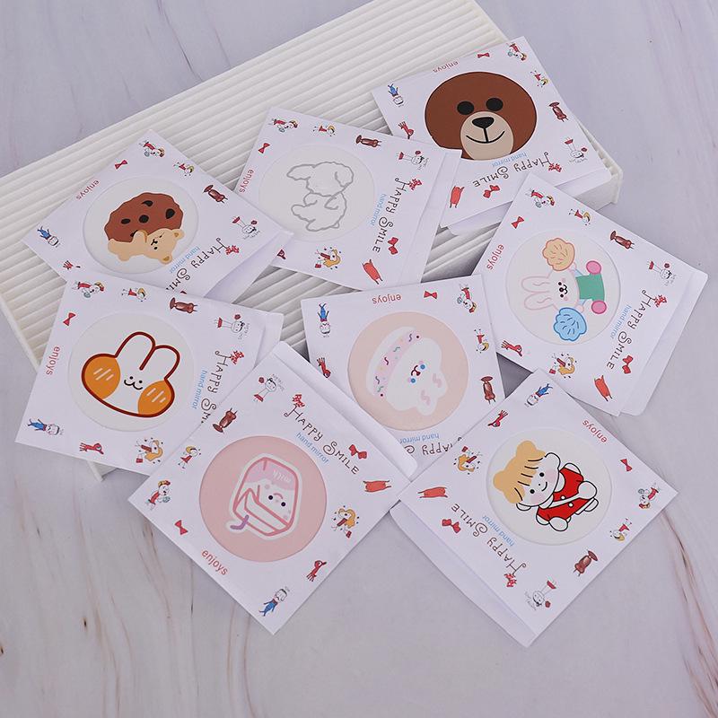 Chic Portable Pocket Mirror: Ins Style Handheld Makeup Accessory for Women and Students