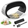 Stainless Steel Garlic Press Crusher Manual Garlic Mincer Chopping Garlic Ginger Fruit Vegetable Tool Kitchen Accessories Gadget