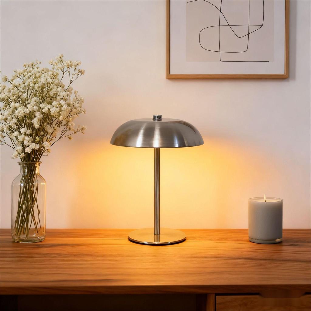 Nordic Minimalist Metal Touch Desk Lamp with USB Charging