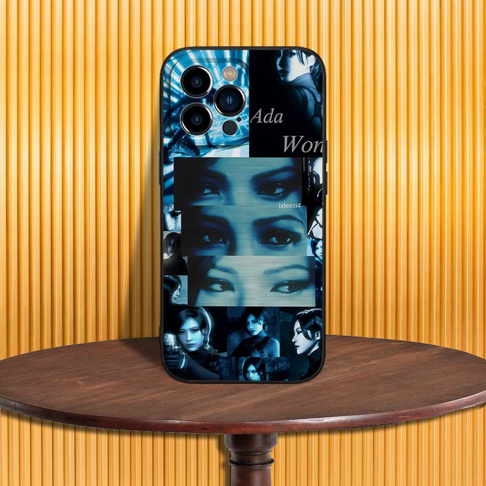Ada Wong R-Resident E-Evil Phone Case For iPhone 17,16,15,14,13,12,11 Pro,Max,Plus,XR,Mini,Air,E Black Full-coverage Soft Case