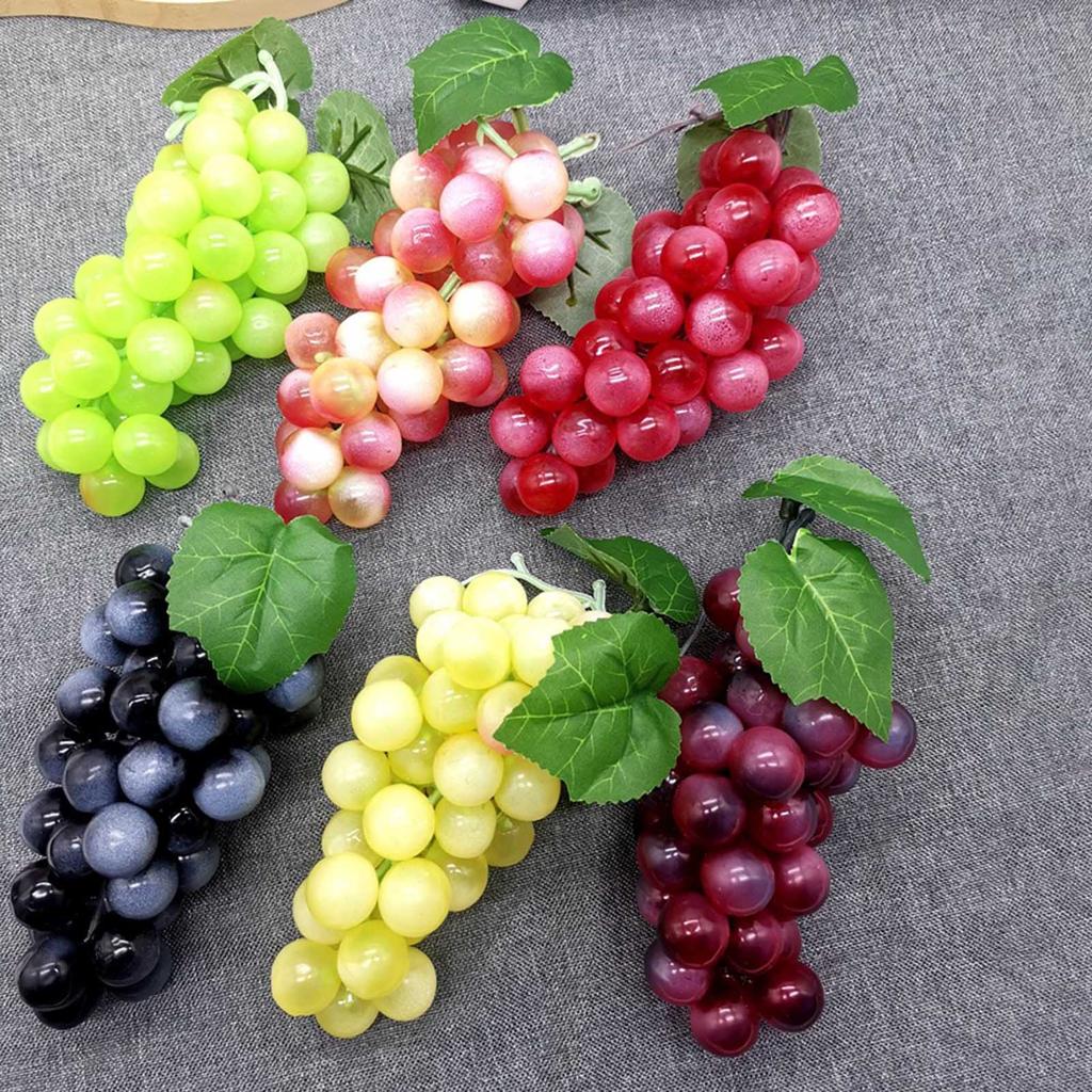Lifelike Faux Grapes Bunch Display Ornament for Decorative Purposes In Homes Weddings Restaurants and Photo Shoots