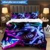 3PCS The clown's Fiery Rise Bedding Set,Including 1pc Duvet Cover And 2pcs Pillowcases Perfect for Bedroom, Dormitory, Fan Christmas gift