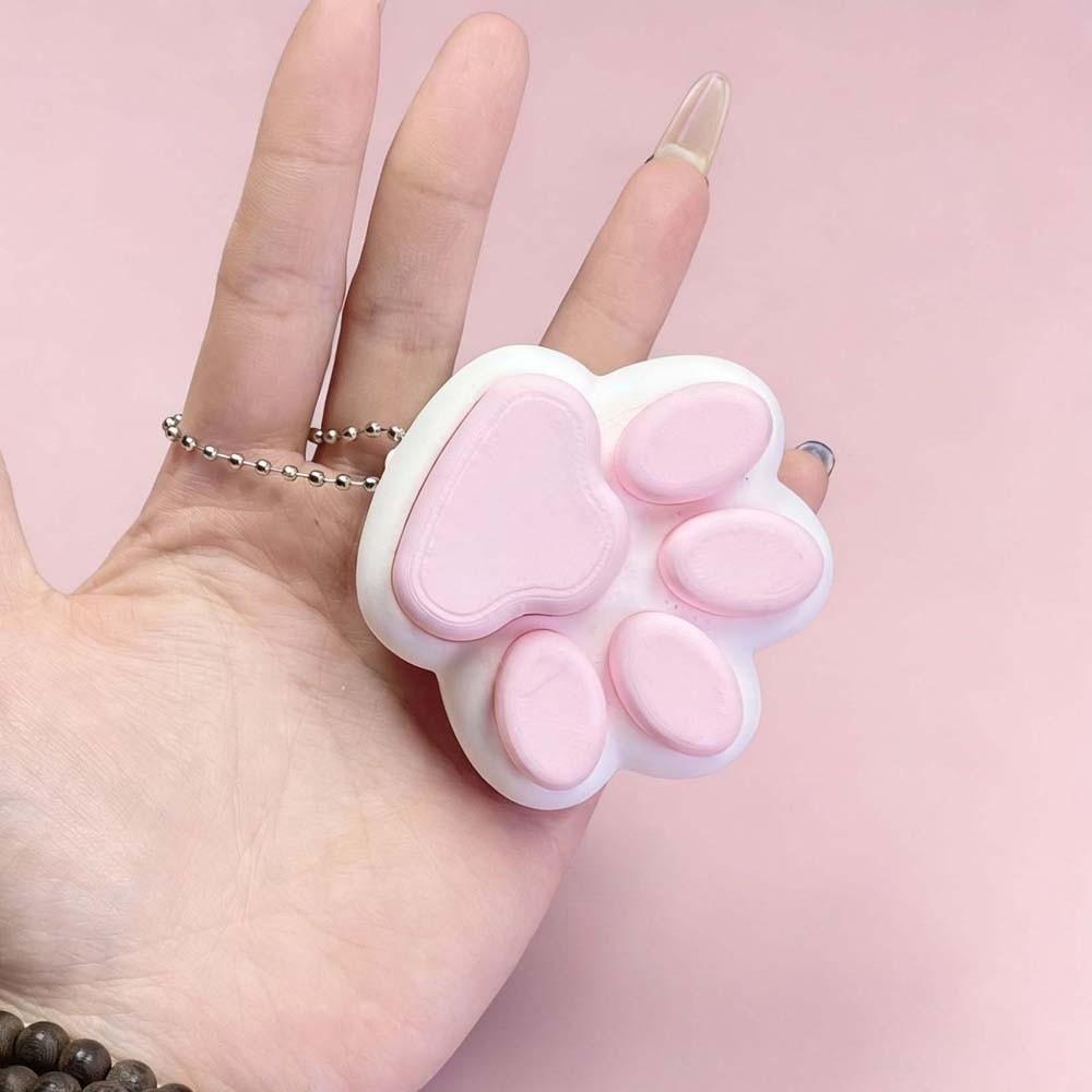 3D Printed Foods Clicker Key Chain Cat Paw Pendant Love Heart Button Henhouse Key Ring Cartoon Tortoise Simulation Cake