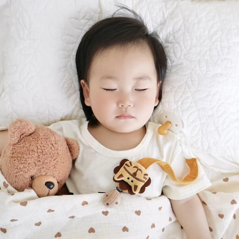 Cartoon Soother Holder Animals Doll Nipple Holder Clips Kawaii Baby Cloth Pacifier Chain  Children