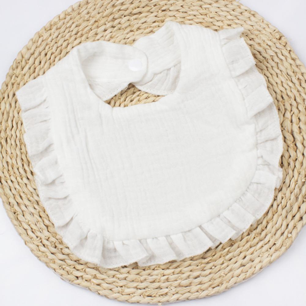 

Мягкие банданы-слюнявчики из абсорбирующей марли, слюнявчики для малышей, высококачественные муслиновые детские слюнявчики для мальчиков и девочек белый