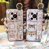Cartoon Ring Phone Case For ZTE Blade V70 Max/Nubia V70 Max Shockproof Wristband Phone Holder Wrist Strap Silicone Cute