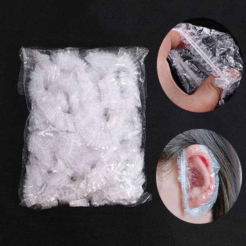 

100 шт. Защитные наушники, одноразовые парикмахерские, наушники, шампунь, защитные наушники, для ванны, водонепроницаемые наушники, одноразовые для окрашивания волос и защиты от загрязнения
