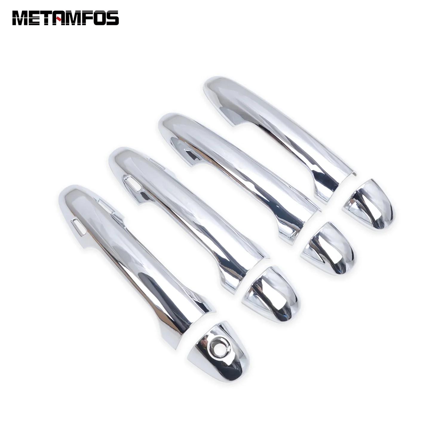 

For Toyota Highlander 2014-2017 2018 Chrome Side Door Handle Cover Trim Protection Cap Exterior Accessories Car Styling With Smart Holes
