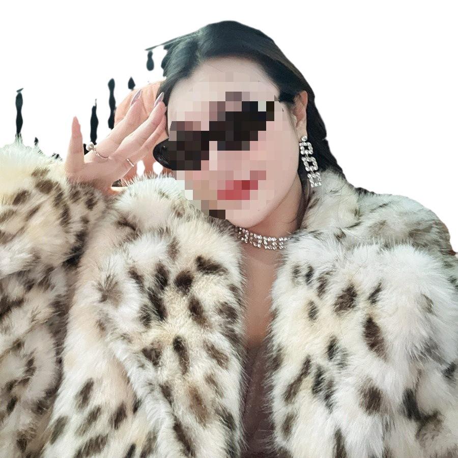 2025 Lynx Mink-Inspired Dark Brown Faux Fur Overcoat with New Suit Collar