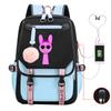 Personality Trend Cartoon Printing Double Shoulder College Style Student Leisure Schoolbag Multi-function Large Capacity