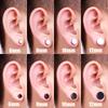 1 Pièce Boucles d'Oreilles Aimantées Puissantes en Acier Titane Noir pour Hommes 6/8/10/12mm Clous d'Oreille Ronds Simples Boucles d'Oreilles Non Perçantes pour Cadeaux de Petit Ami