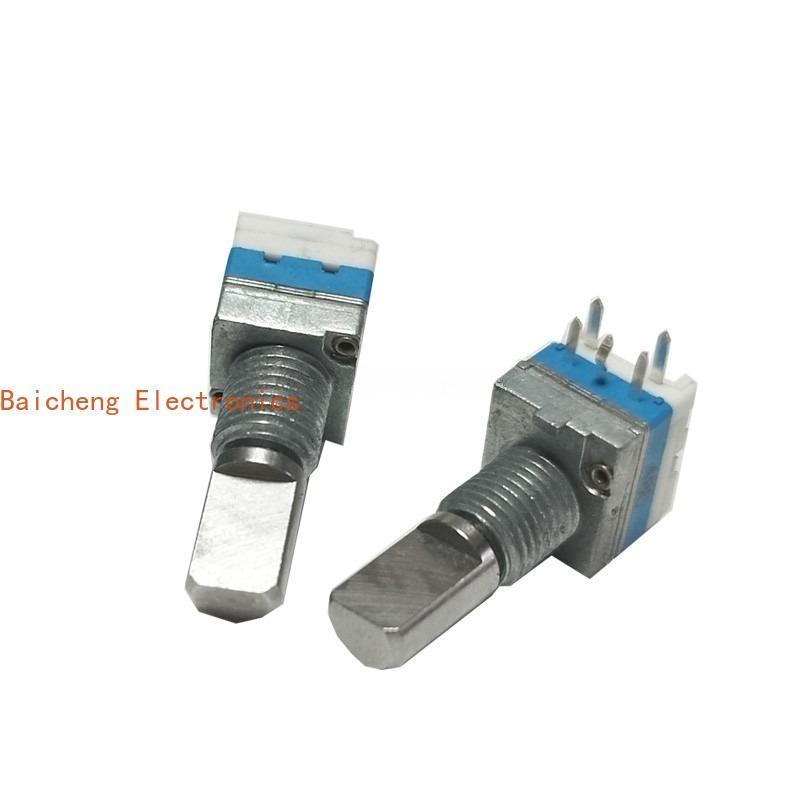 10PCS Encoder 09 Walkie Talkie with Press Switch 20 Positioning 20 Pulse Potentiometer 5-pin 17 Half Shaft