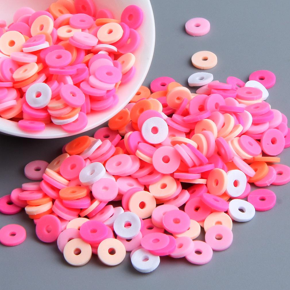 10g DIY Solid Color Polymer Clay Beads for Bracelets & Necklaces - Handmade Spacer Beads