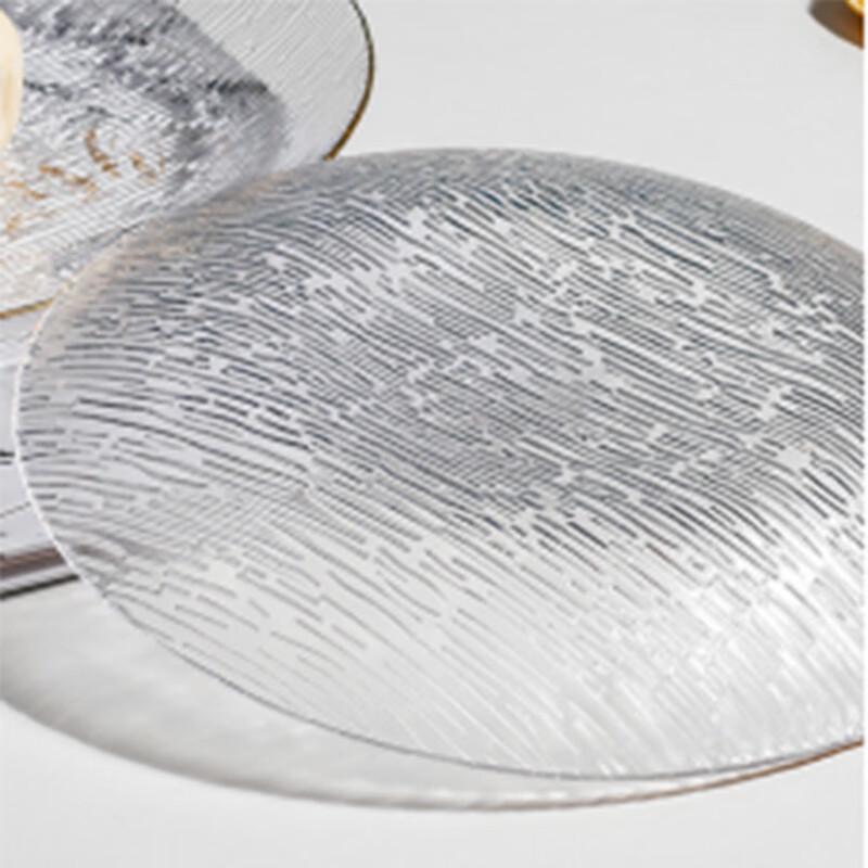 5.9-inch Japanese Gold-Striped Glass Dinner Plate