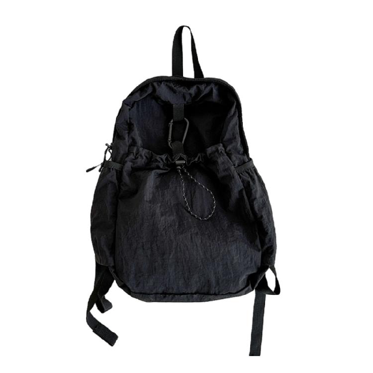 Большой вместительный рюкзак для девушки студенческий для путешествий нейлоновая сумка черныйбелыйсинийрозовый чёрный 1650₽