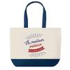 Tote Bag - PLANETEE - World's Best Doctor - Blue Background - Cotton 40x45 Cm - Large Size