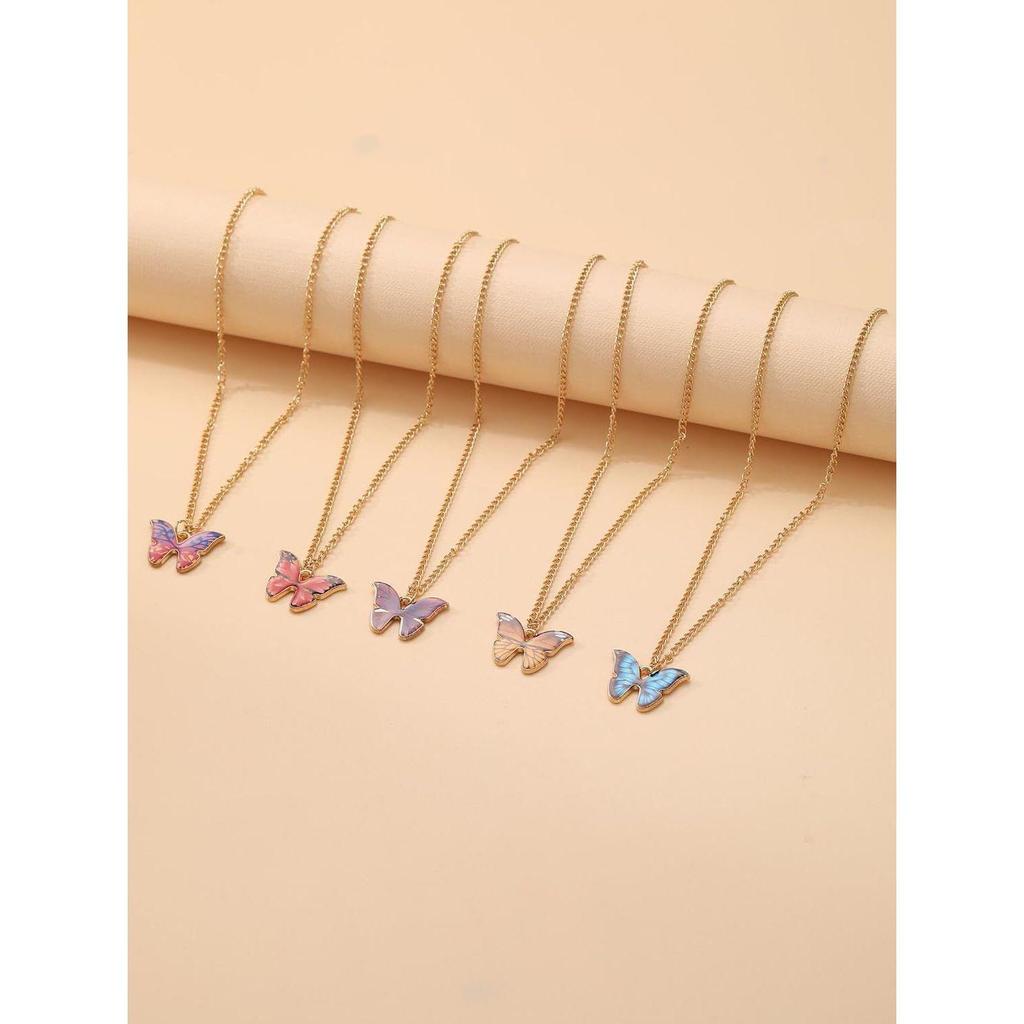 Fashion Latest Stylish Butterfly Jewellery Necklace Set for Women Pendant Necklace Gifts for Girls