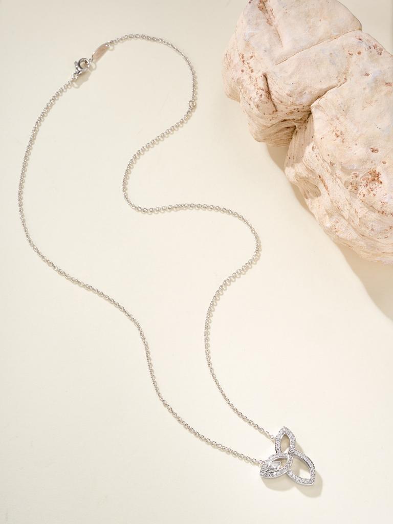 Diamond Necklace, Clover Pendant High-quality Color Separation and Electroplating Daily Dressing Gift Giving