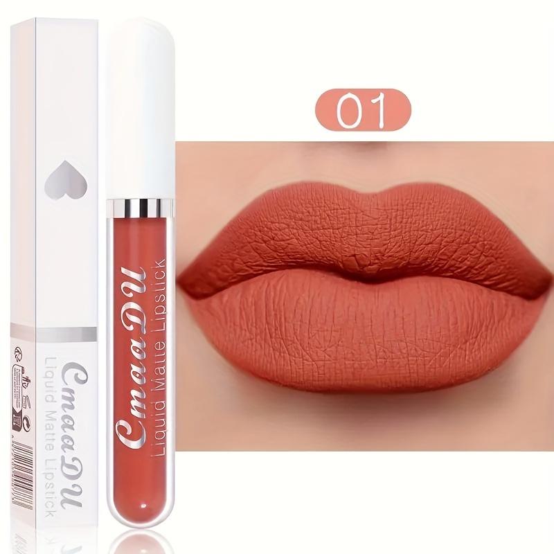 Seksowny aksamitny matowy błyszczyk w płynie szminka błyszczyk Beauty Red Nude wodoodporny długotrwały makijaż