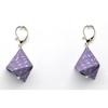 Origami Paper Earrings Purple Triangle Drop
