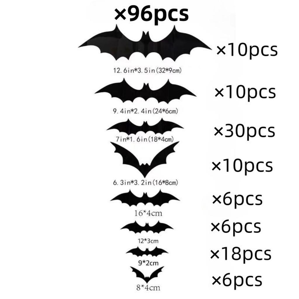 Alloween Decoration PVC Wall Stickers 3D Stereo Stickers 81/96/124/88/140/112/180pc