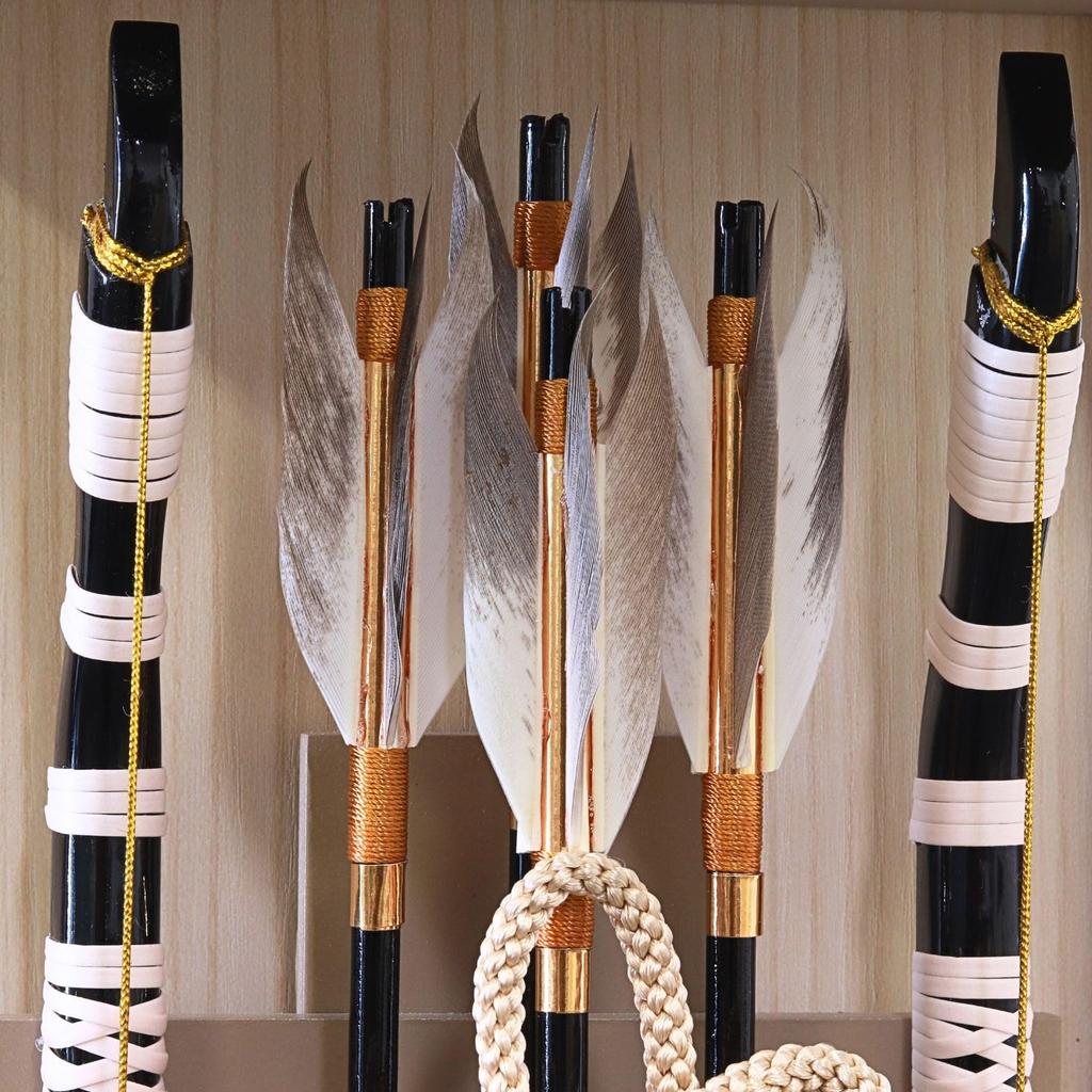 Hamayumi Case Wall Hanging Height Y2521 (Decorative Bow) Decoration, Ornament, Mocha, 26.5cm,