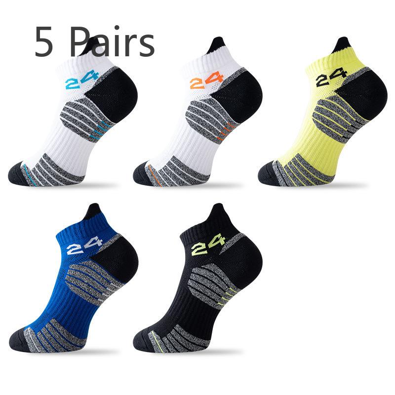 

5 Pairs Men s Sports Socks, Short Socks, Basketball Socks, Running Socks, Football Socks, Towel Socks, Sweat-absorbing Classic Socks, Sports Socks 5 pairs