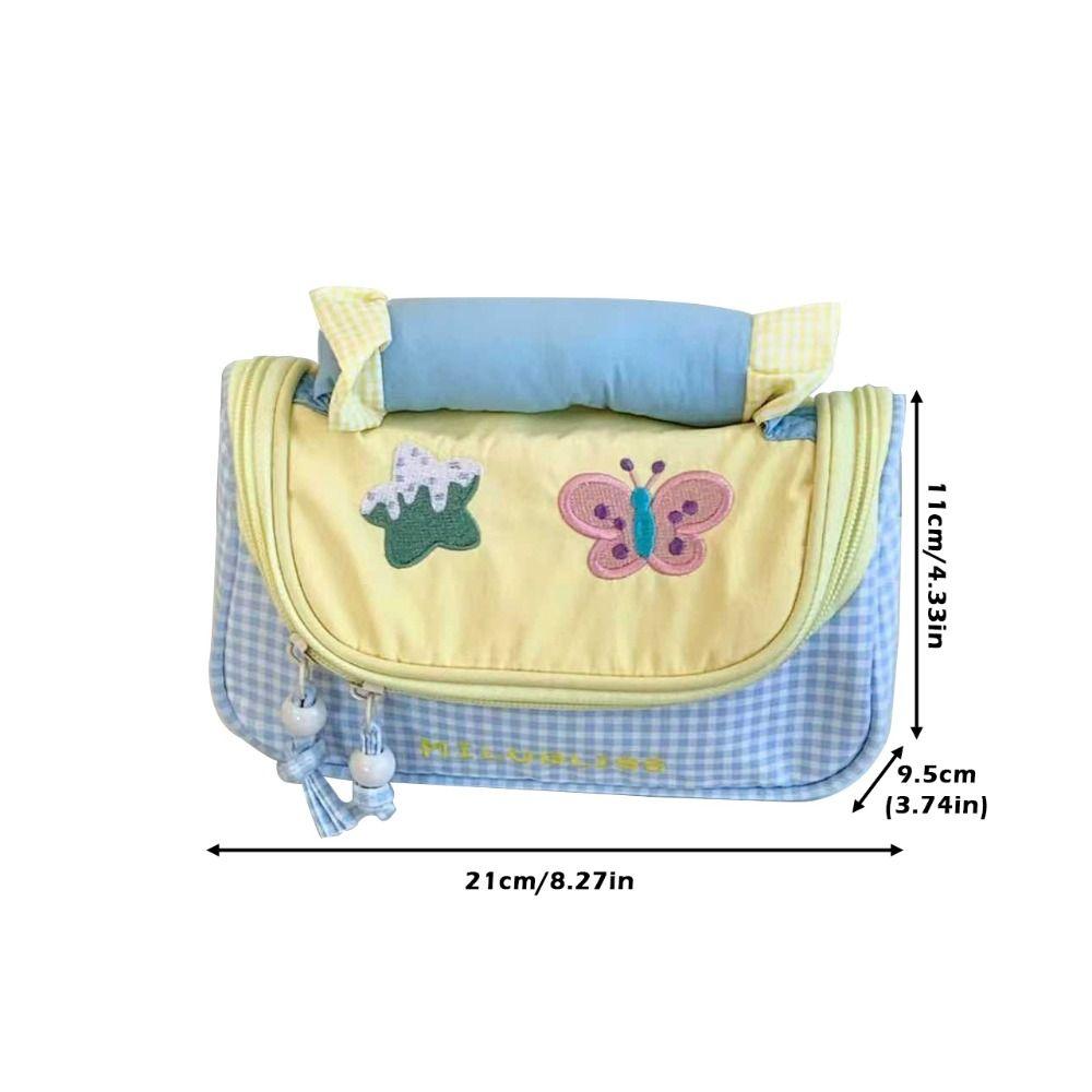 Portable Dopamine Color Pencil Case Multi-functional Large-capacity Stationery Pouch Stationery Storage Bag Students Gift