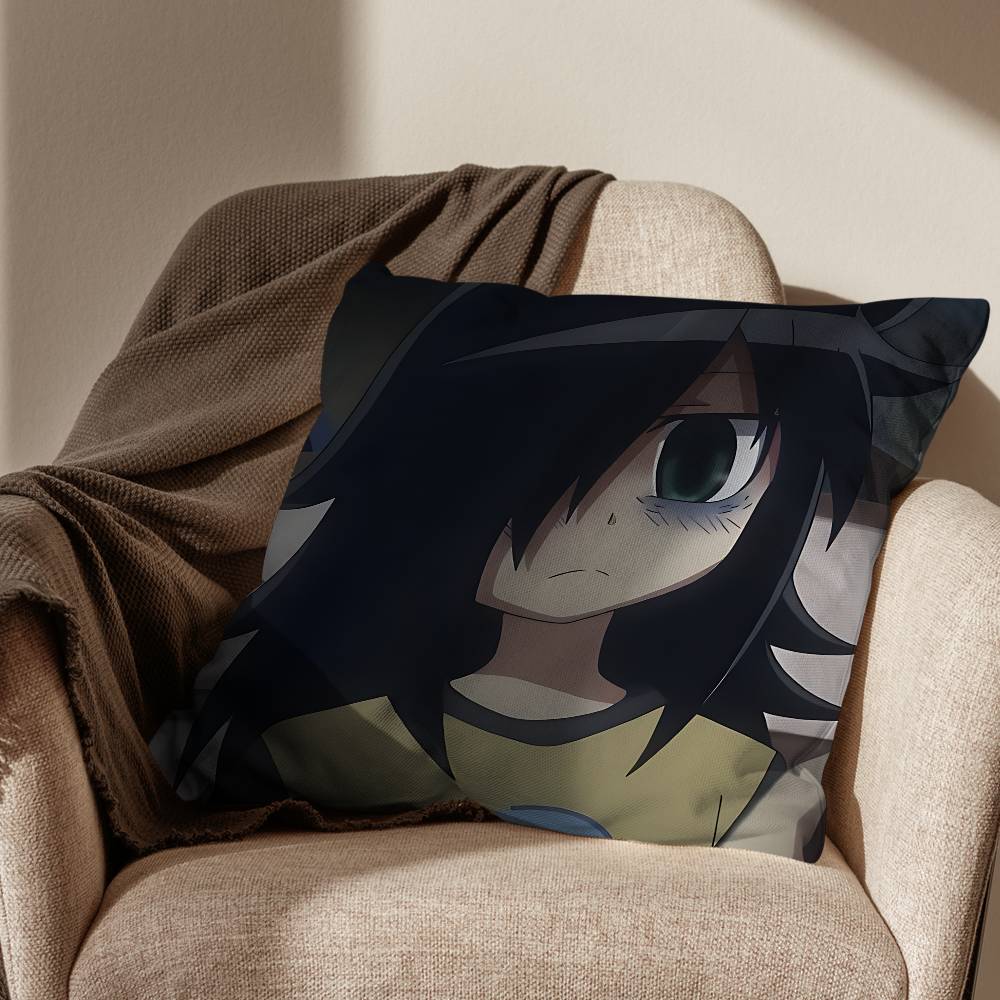 Watamote cute Tomoko Kuroki Pillow Case Office Cushions Suitable For Sofa Car Bedroom Decorative Cushion Cover