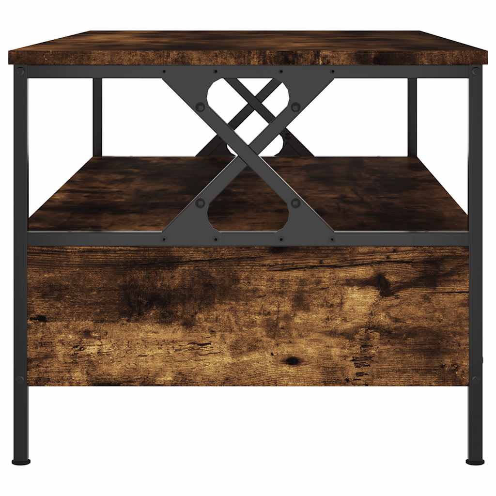 Coffee Table Smoked Oak 100x51x45 cm Wood Based Material