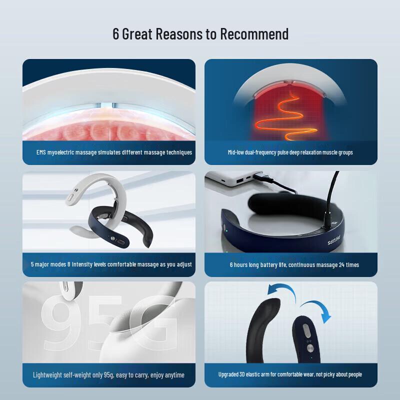 Philips Dual-Frequency Pulse Neck Massager PPM3302N