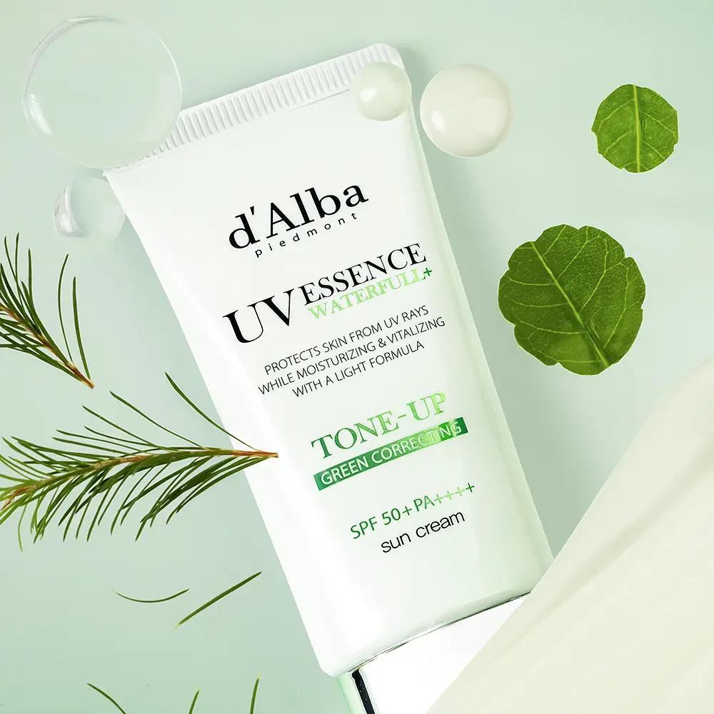 d'Alba Green Tone-Up Sunscreen SPF50+ PA++++ – Redness Correcting UV Protection Cream 50ml