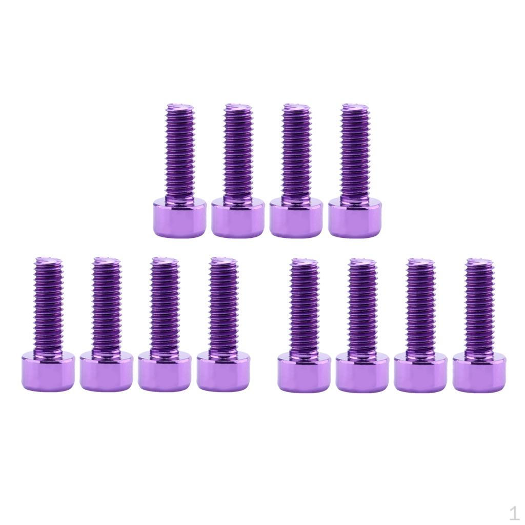 

12Pcs Aluminum Alloy Bike Water Bottle Cage Holder Bolts Screws
