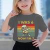 Kids Seven Year Old Cotton T-shirt Tops I Was 6 Now I'm 7 Birthday Funny 7th B-day Gift for Boy 67 Meme Birthday Cotton Tee