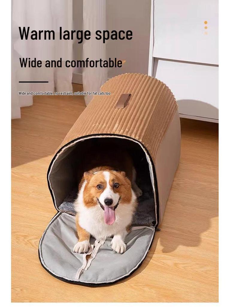 Cozy Cat & Dog Tent Bed - Washable, Detachable, All-Season Enclosed Shelter with Security.